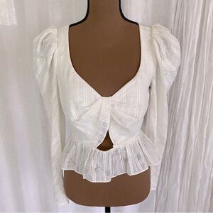 Bailey 44 Semi-Sheer Long Sleeve Cotton Top